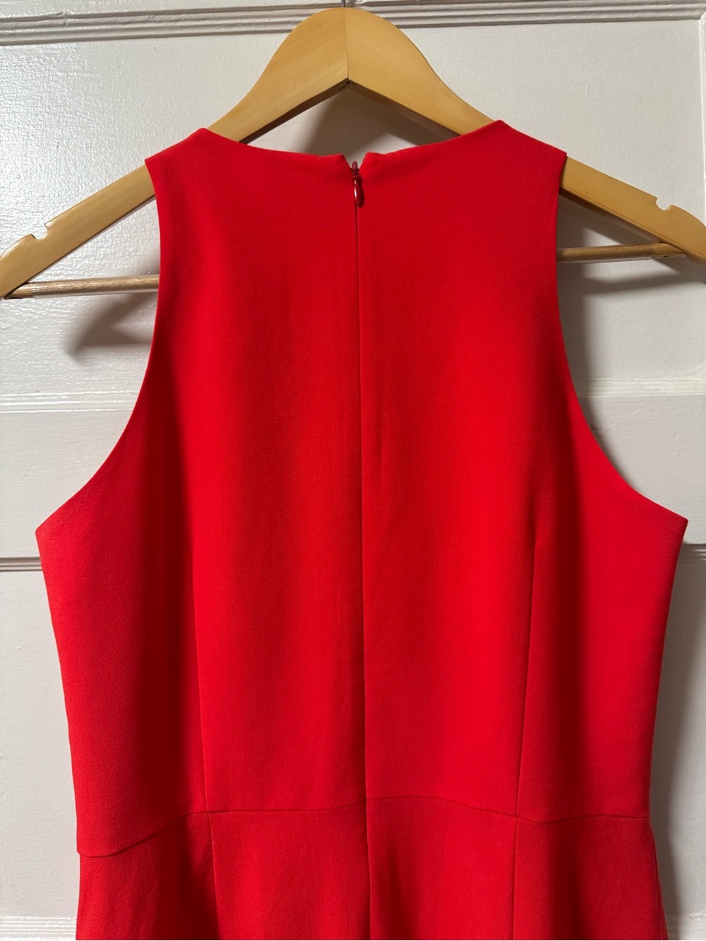 Banana Republic Bright Red Orange Sleeveless Dress Wool Blend size 6 - Picture 4 of 10